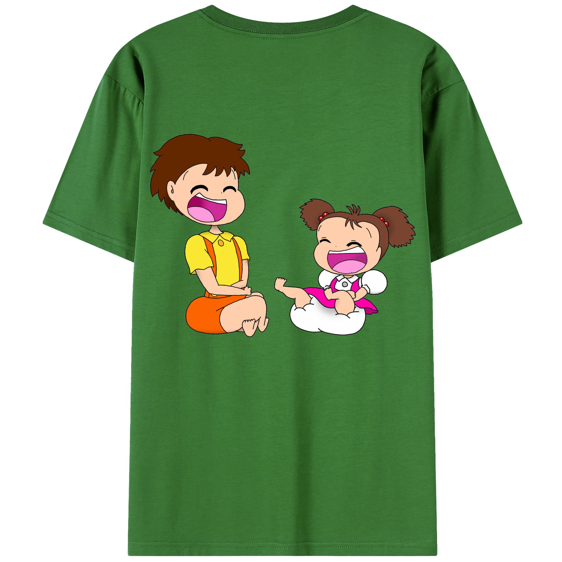 （画像用） となりのトトロ 草壁メイ 草壁サツキ My Neighbor Totoro Satsuki Kusakabe Mei Kusakabe レディース半袖Tシャツ(バックプリント)